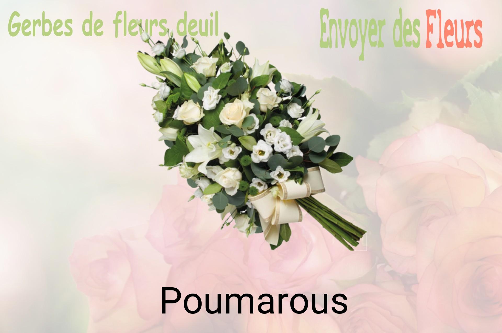 Gerbe de fleurs de deuil livrée à Poumarous